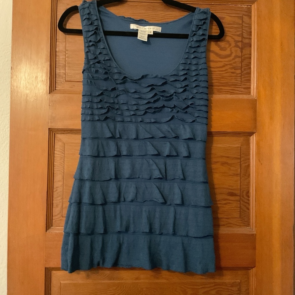 Max Studio Navy Layered Tank Top